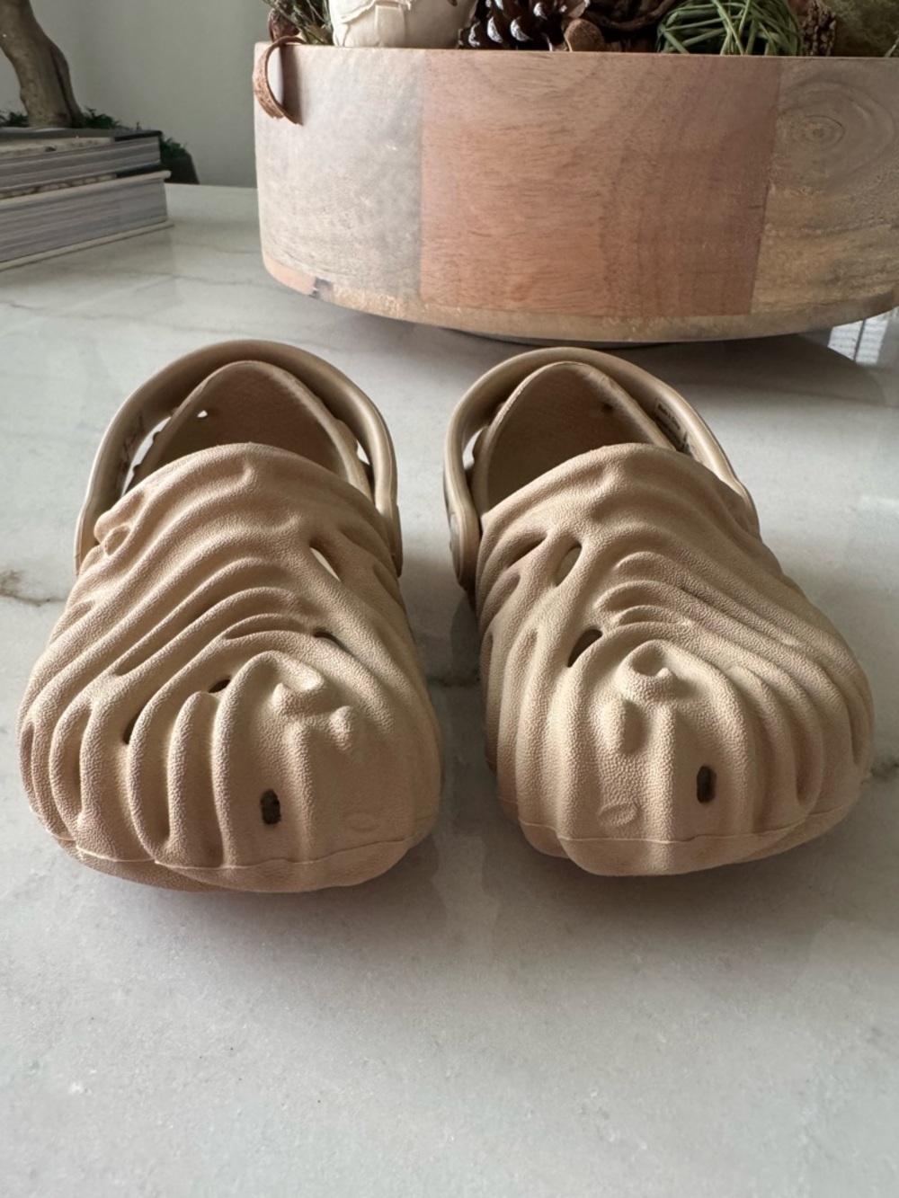 Crocs x Salehe Bembury Pollex Clog Toddler C8 “Stone Soup” Tan EUC w/ Box